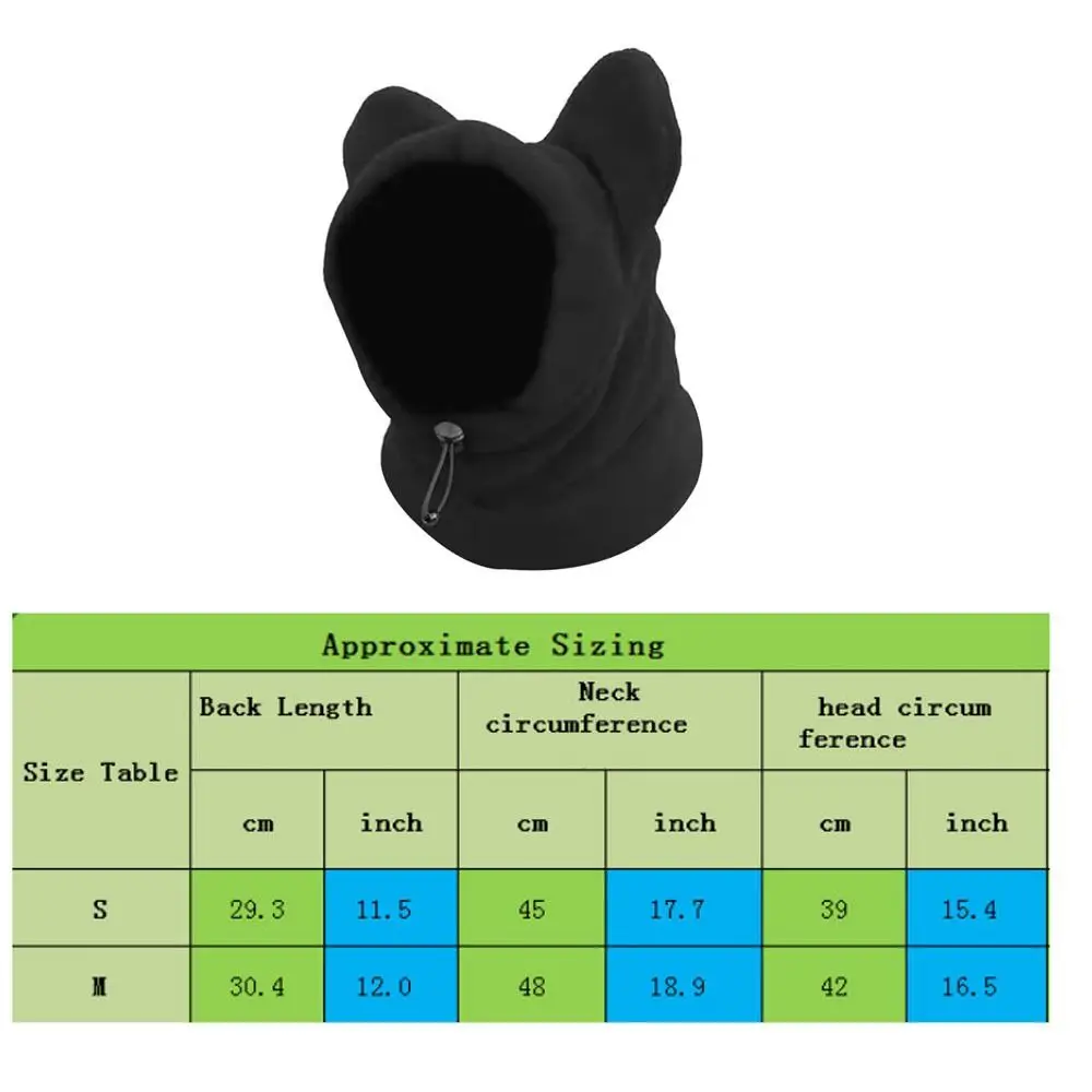 Soft Dog\'s Fleece Bat Hat Adjustable Pet Headwear Dog Warmer Ears Hoodie Caps Warm Pet Headgear French Dogs Winter Hats