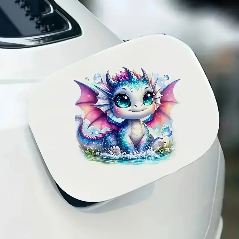 

1 шт., 15,24 см, наклейка с милым драконом-водонепроницаемый виниловый волшебный дизайн-футляры для гитар, журналы, ноутбуки, волшебный декор Vibe