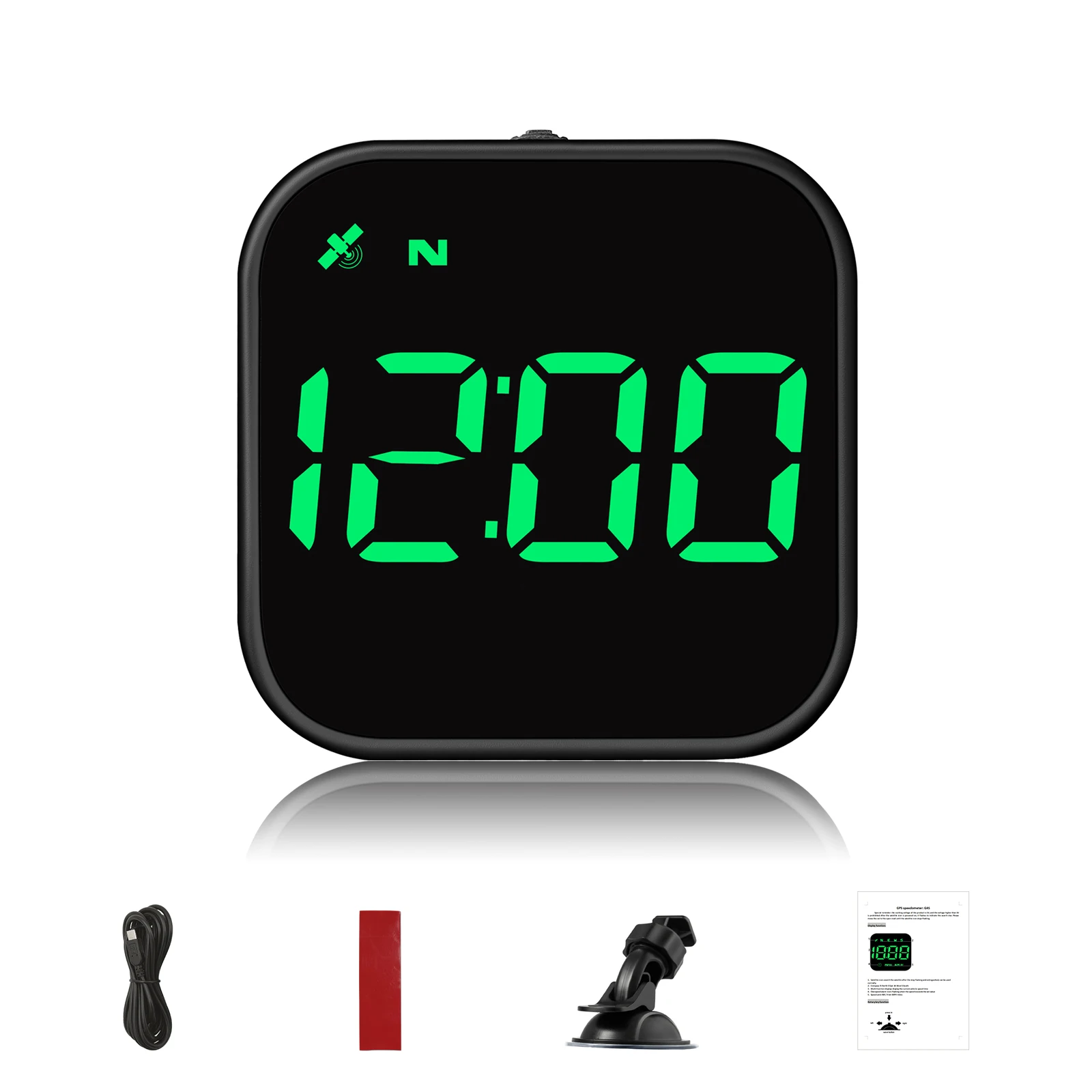 2 in G4S Digital GPS Speedomete with 360° Rotatable Suction Cup Bracket, Auto Brightness Adjustment HUD Car Head Up Display