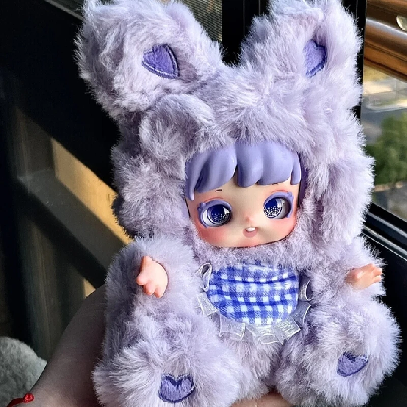 本物のミアナおやすみバニーシリーズブラインドボックスかわいい毛皮の人形ギフトミステリーボックスアクションフィギュアカスタマイズされた潮の装飾ペンダント