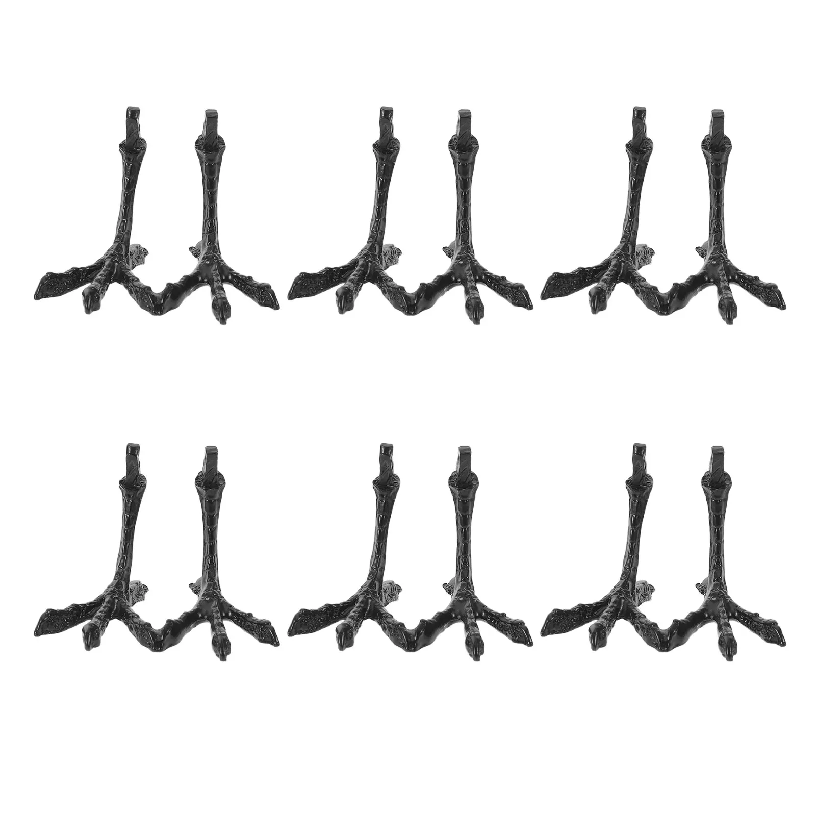6Pcs Realistic Bird Feet Metal Iron Craft Accessories Black Crow Raven Parrot Sparrows for Needle Felting Decorations Halloween