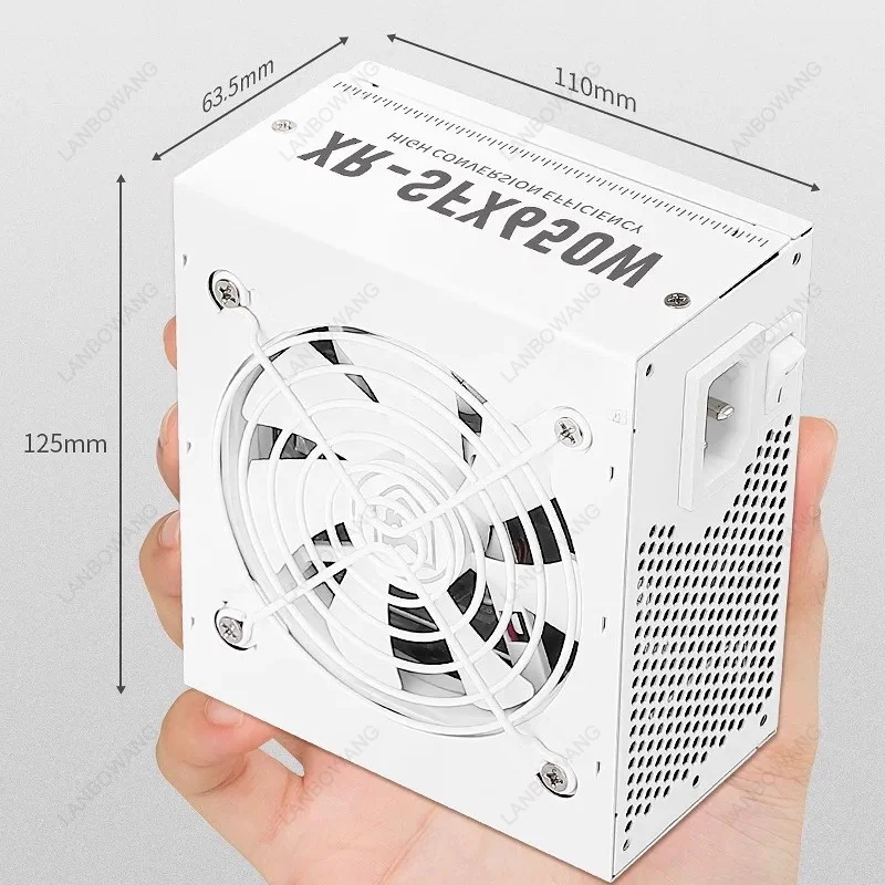 White SFX Fully Modular PSU 550W 650W 750W Silent Power Supply ITX Mini Chassis