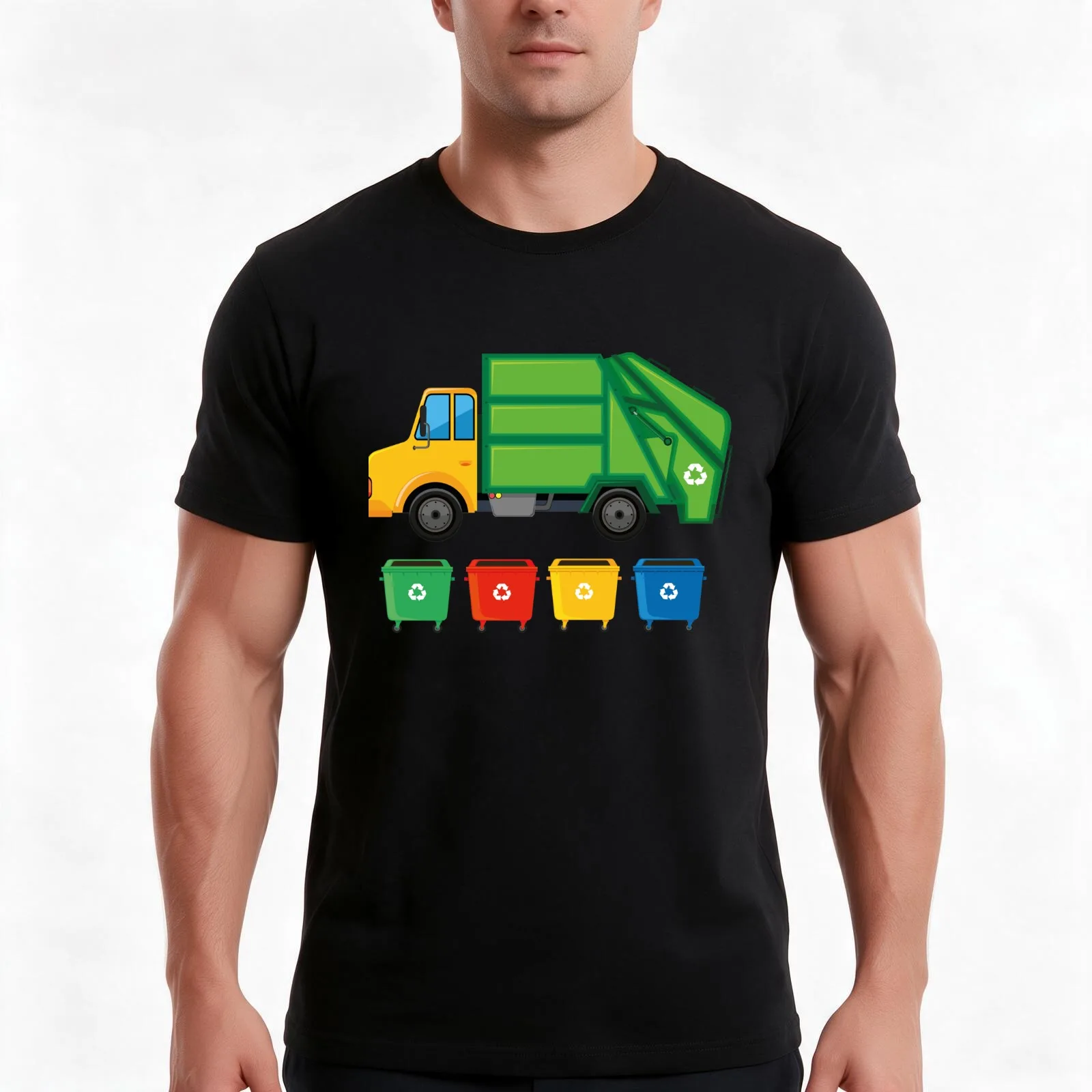 Recycling Trash Truck Shirt Kids Garbage Truck Men T Shirt t shirts for man pack cotton