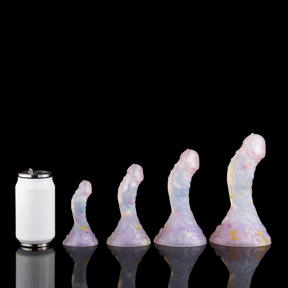 ELKKOST силиконовый кристально чистый градиент цвета анальные фаллоимитаторы с присоской размер L XXL брелок кулон пенис секс-игрушки для женщин мужчин