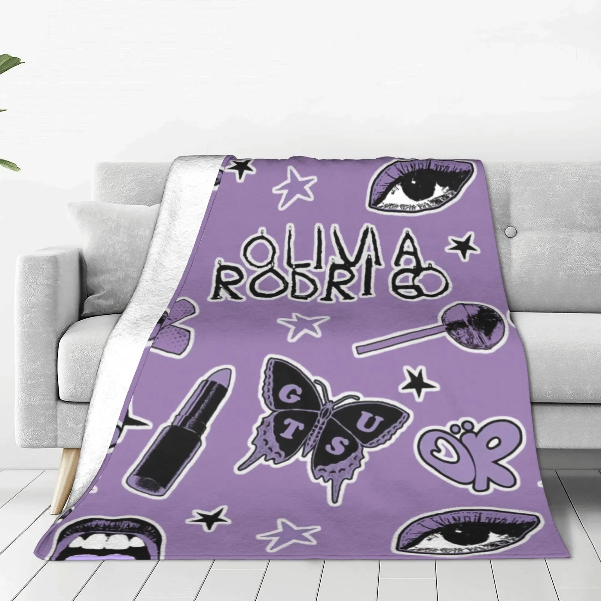 

Olivia Vampire Rodrigos Sour Blanket Multiple Sizes Soft Fuzzy Plush GUST Throw Blankets for Sofa Couch and Bed
