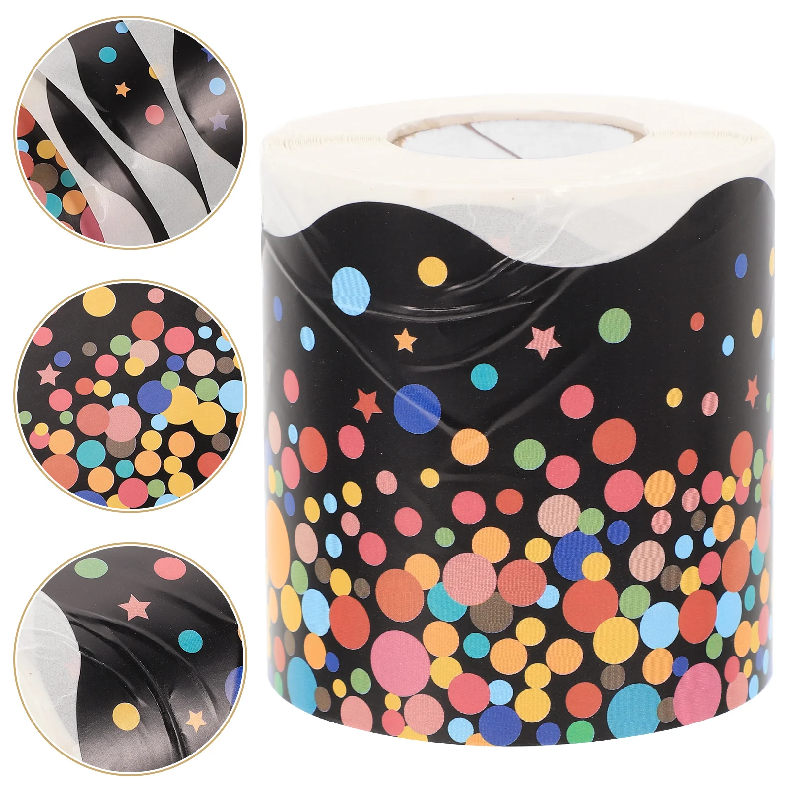 

1 Roll Borders Stickers Bulletin Board Classroom Wall Colored Board Ornaments Decorative Strips Blackboard Sticker Removable