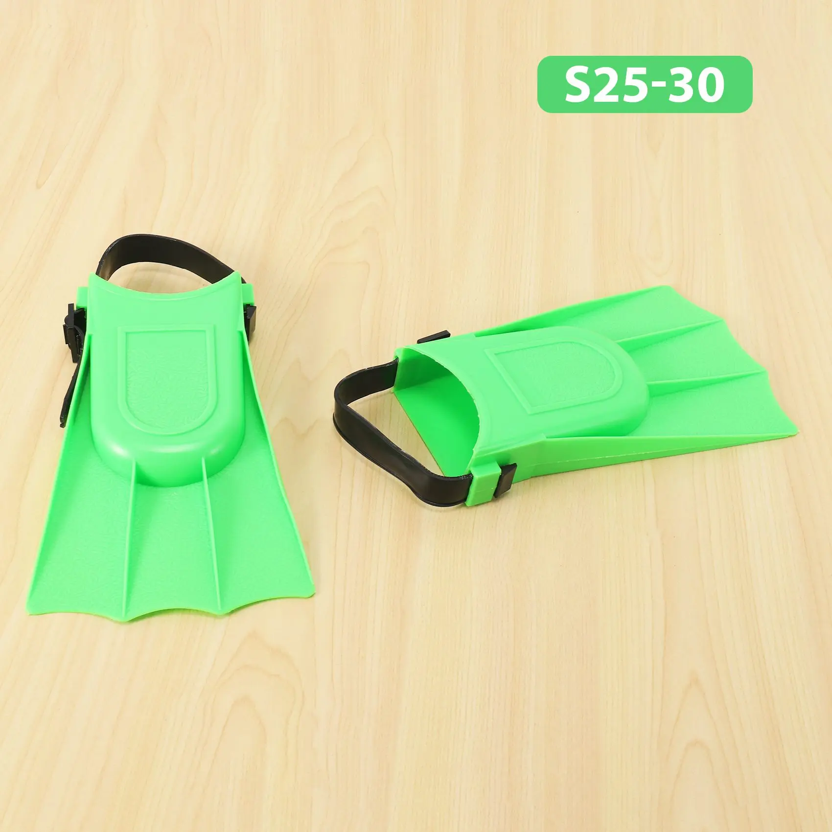 AB11-Kids Adults Adjustable Fins Swimming Diving Swimming Fins - Green, S: 25-30