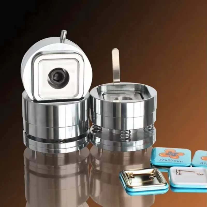 قالب مربع 37 × 37 مم قالب ماكينة شارة زر قابلة للتبديل