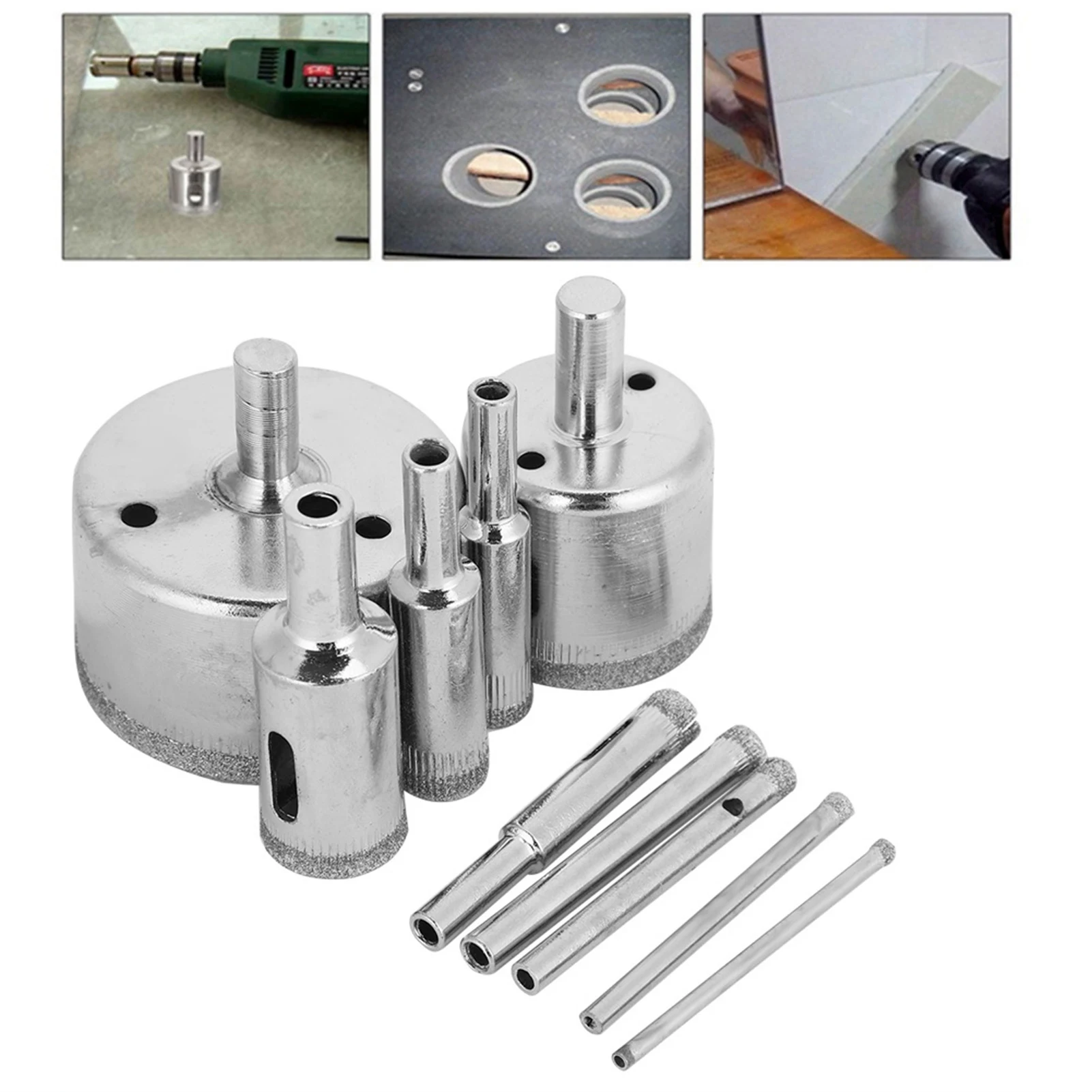 /Set  Coated  Drill Bit 3~50mm Hole Saw for Tile Ceramic Glass Porcelain Marble  Drill Bit Glass Drill Bit