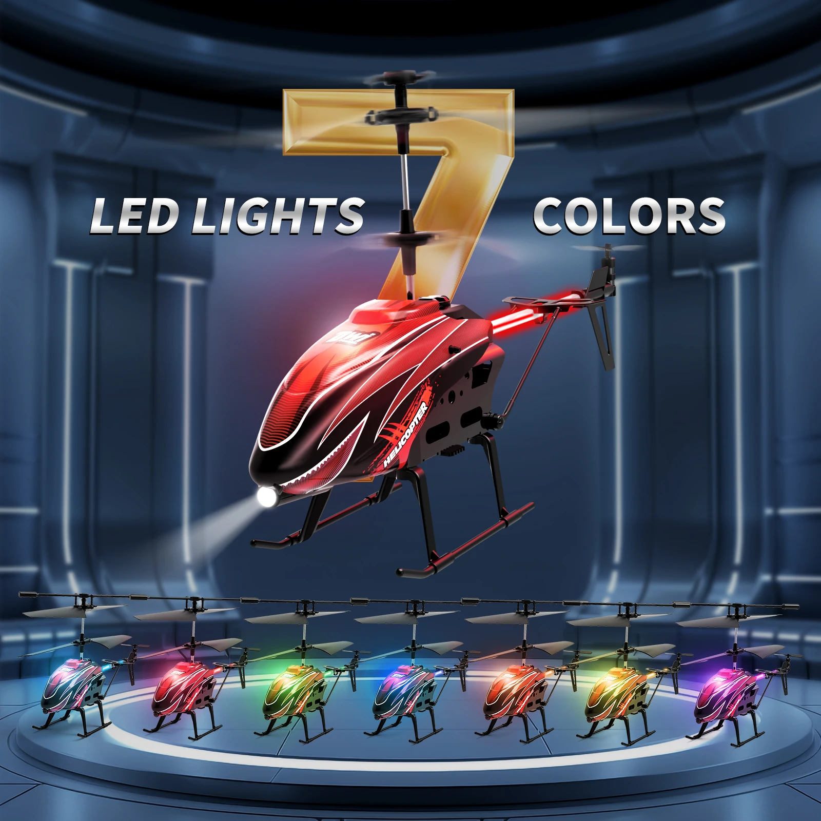 DWi  Remote Control RC Helicopter with Gyro Altitude Hold Drone 3.5 Channel Aircraft Indoor Flying Kid Toy Gift for Boys Girl