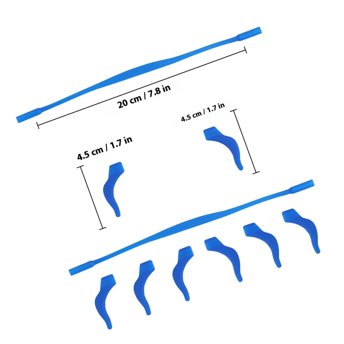 5 مجموعات من سلك السيليكون المضاد للانزلاق لتثبيت النظارات مع خطافات قفل الأذن خفيفة الوزن ومضادة للعرق ملحقات النظارات في الهواء الطلق #2