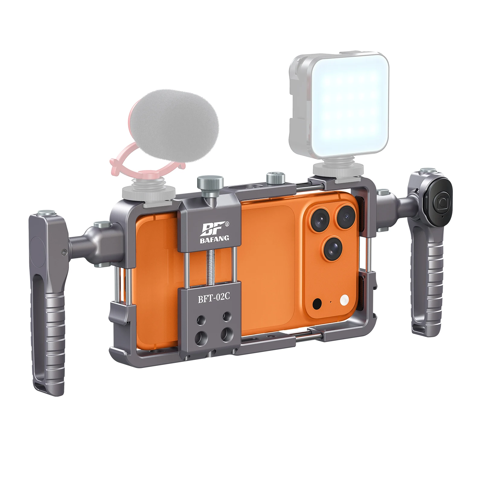 قفص أرنب للهاتف المحمول من سبائك الألومنيوم لهاتف آيفون 17 برو ماكس 17 17 برو فلتر بنك الطاقة الخفيف القابل للتوسيع #1