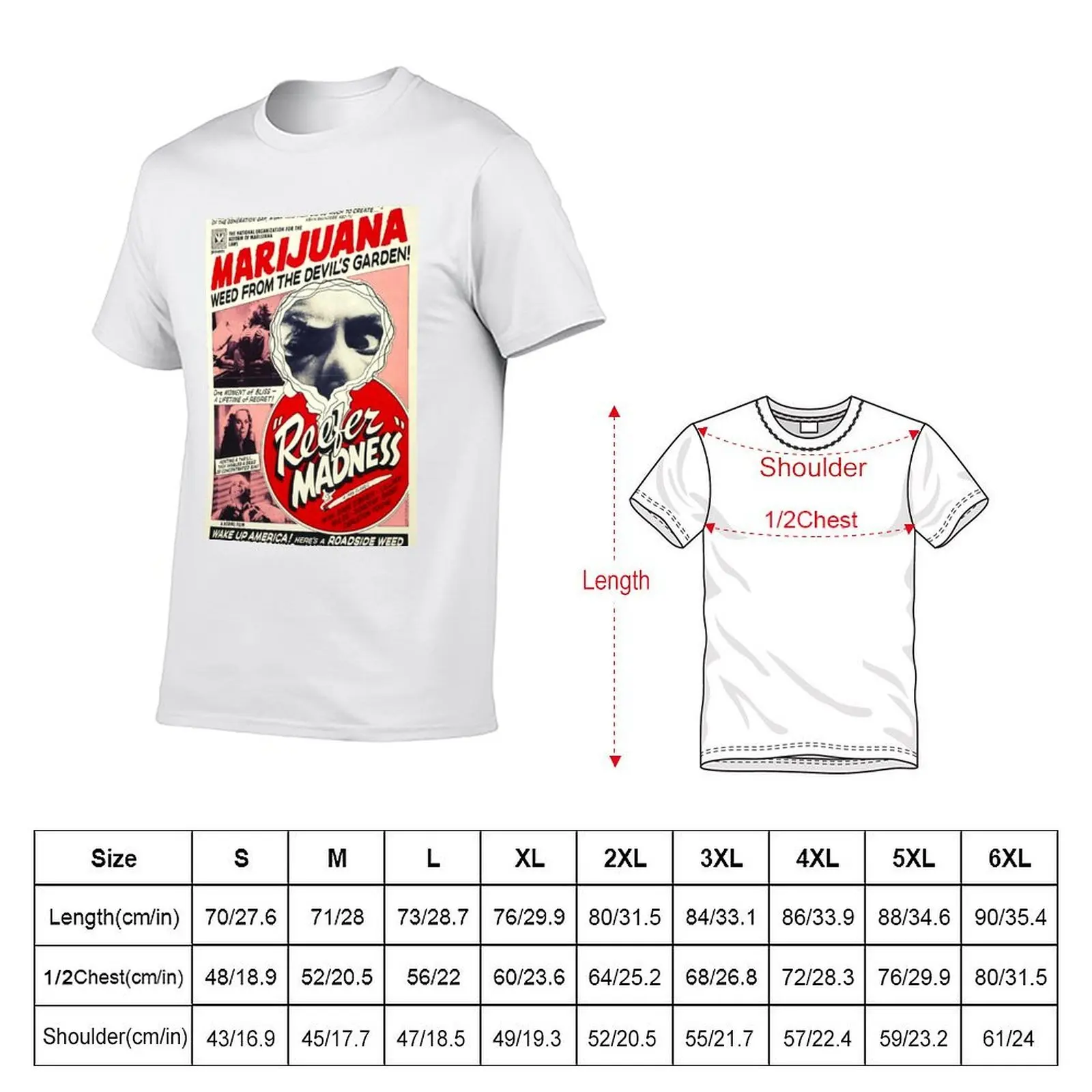 Reefer Madness - (1938) - Vintage Retro Classic Film Poster T-Shirt blue archive custom shirt men clothings