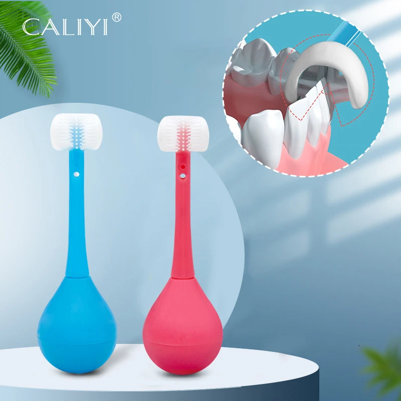 Children Toothbrush Three-sided Soft Bristle TumblerTeethbrushes Teeth Whitening Brushes For 3-12 Years Old Childrens Oral Care