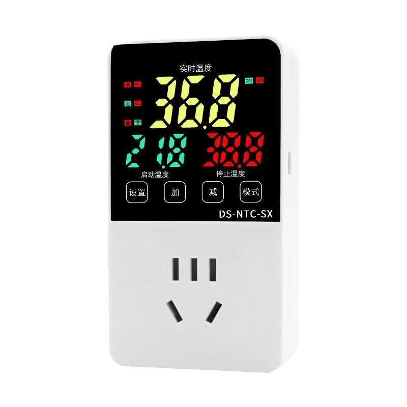 Digital display wifi intelligent thermostat refrigerator chicken turtle thermostat temperature control socket timing switch