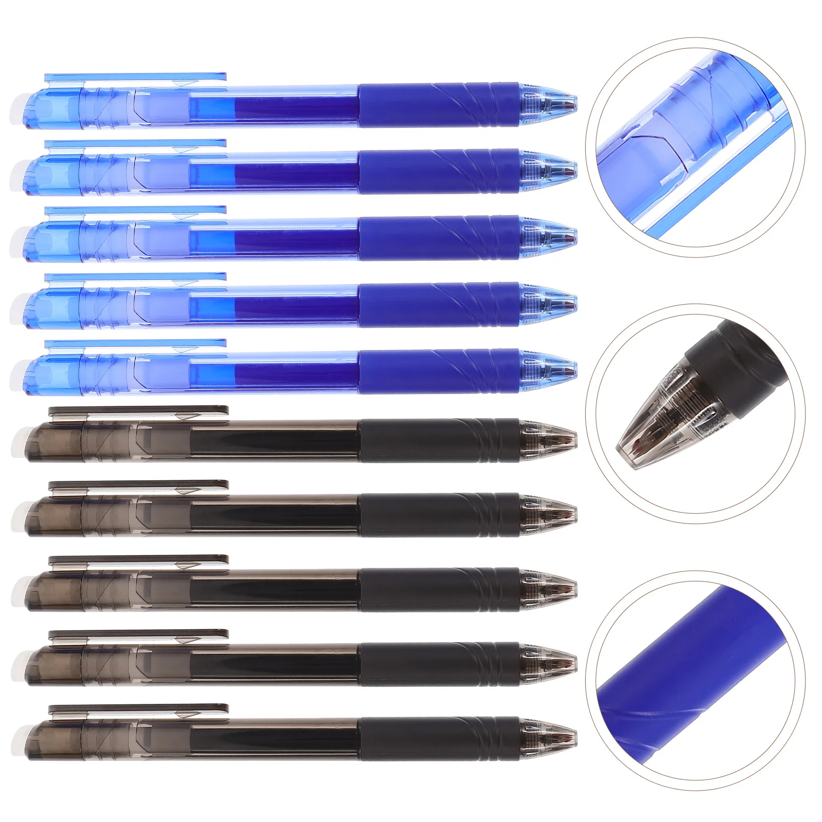 

10pcs Quick Erasable Ink Pens Comfortable Grip For Writing Note Erasable Pen Taking Students Office Supplies Pen Set