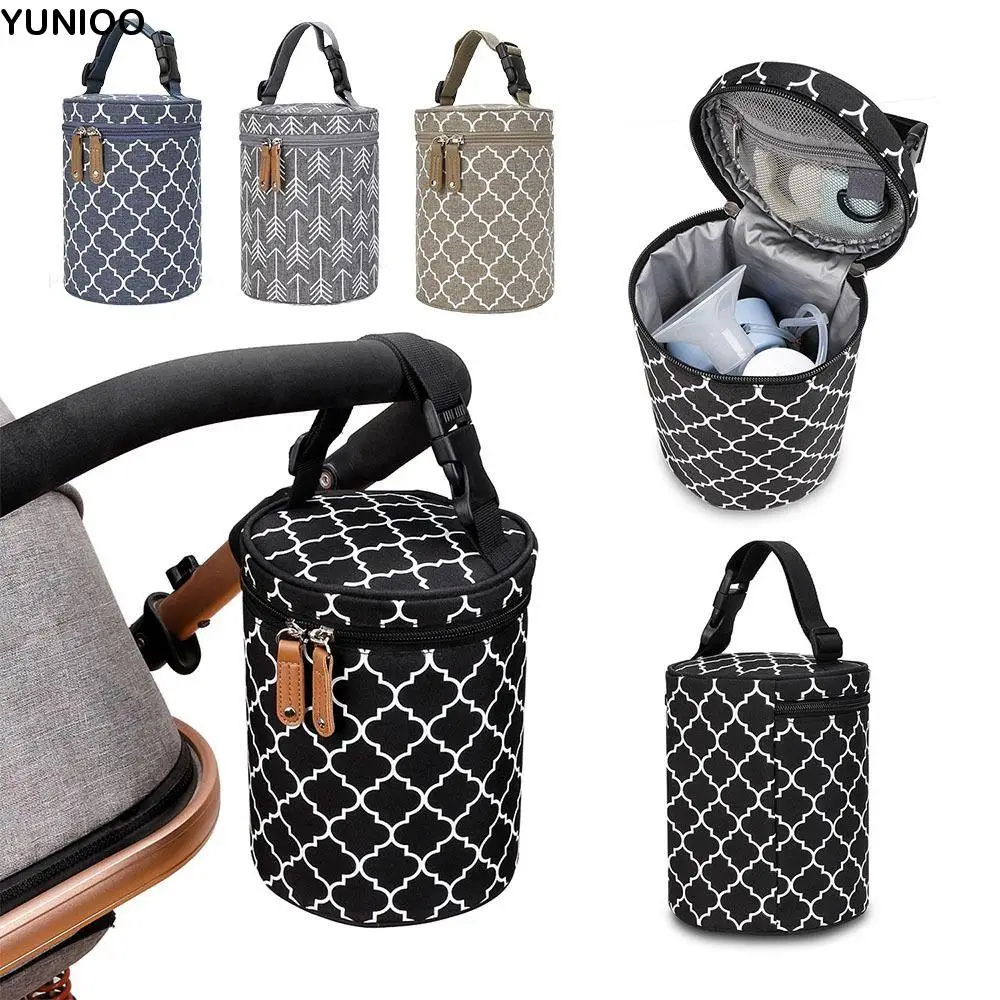 

Thermal Insulation Stroller Hanging Bag Waterproof Hanging Design Baby Bottle Bag Breastmilk Storage Large Capacity