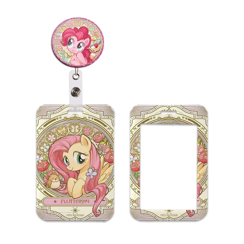 Cartoon Little Pony ID Badge Holder Neck Strap Pendant Door Card Holders Lanyards Girls Lanyard Student Kids Credential Holder