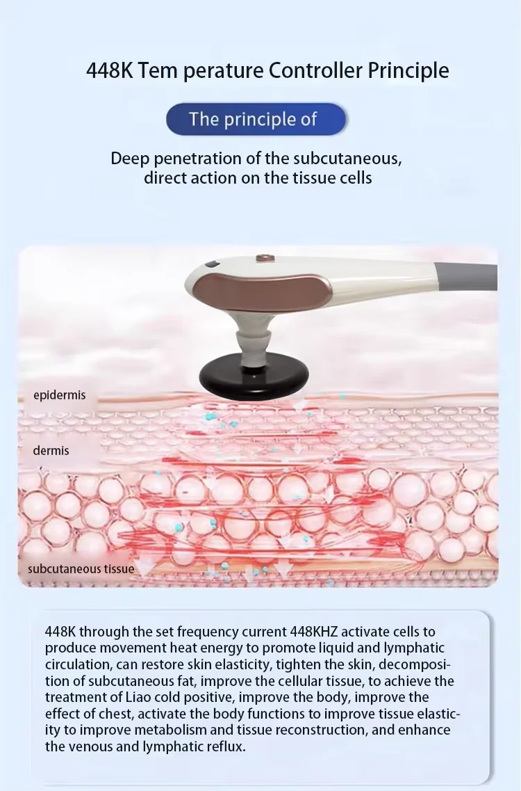 448Khz CET RET Tecar Device INDIBA Physical Therapy Machine Rf High Radio Frequency Diatermia Pro Loss Weight Health Care System