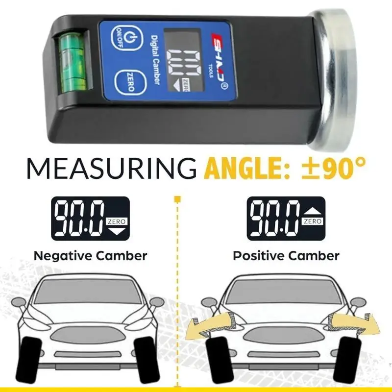 SZCH LCD Display Wheel Alignment Tool for Truck Digital Cambers Alignment Tool Precisions Caster Cambers Gauge with Bubble