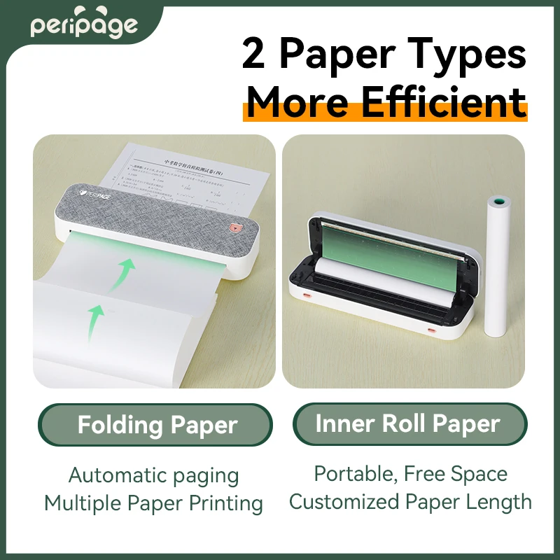 Peripage A40 P81 Inkless Portable A4 Thermal Printer Wireless Bluetooth USB Printing Text PDF Document Photos A4 Machine Maker