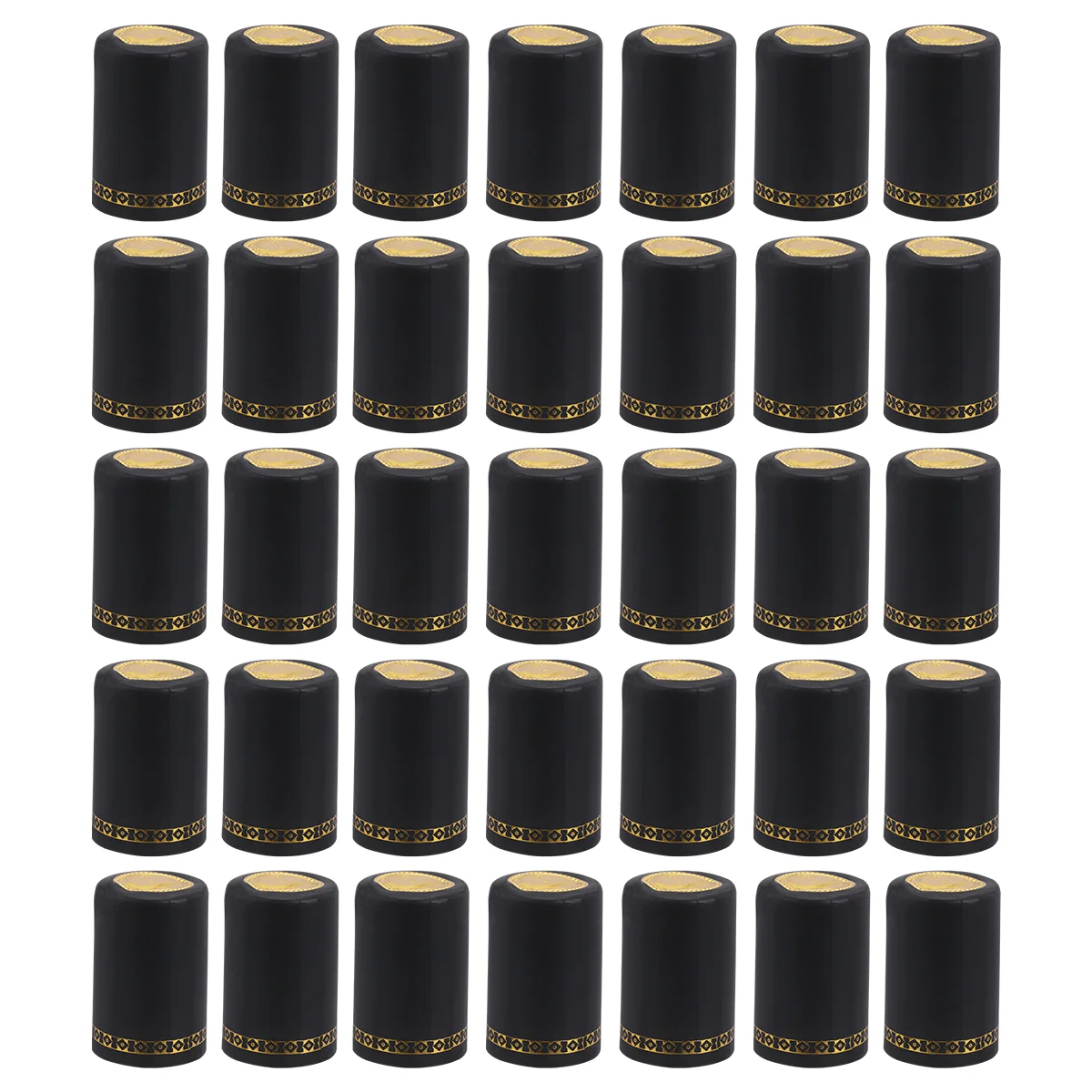 100 Pcs Corks Red Cap Heat Shrink Capsules Label Sealer Black Electric Opener