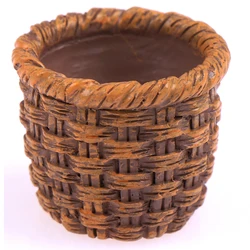 Mini 1/12 Cute Dollhouse Rattan Frame Hand-woven Vegetable Food Storage Basket Dolls Miniature Decoration