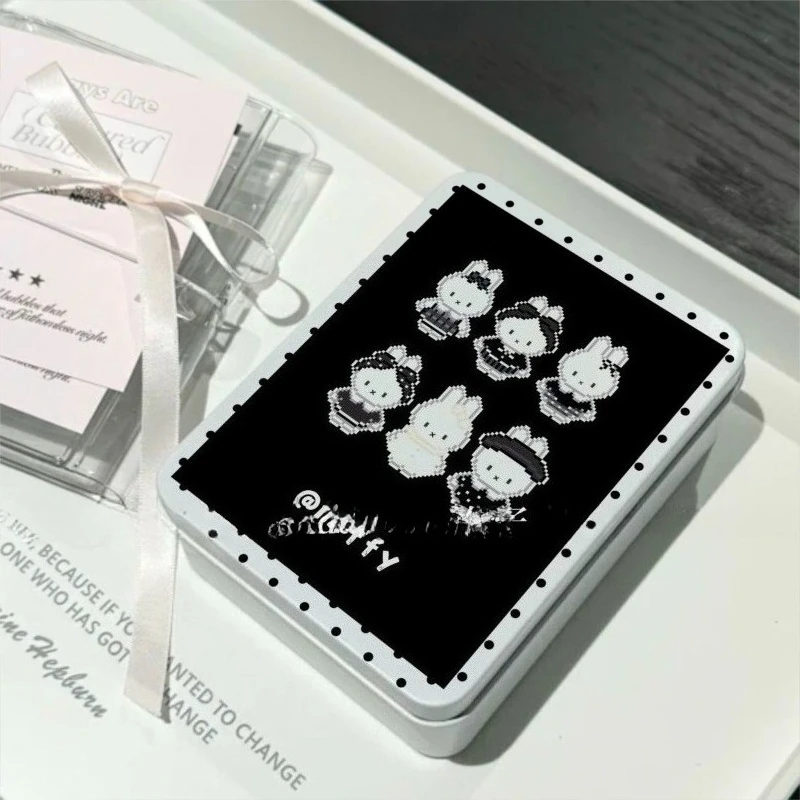 Miffy Cute Cartoon Metal Storage Box Kawaii Bunny Pastel Colors Small Item Organizer for Desk/Study Removable Durable Gift-Ready