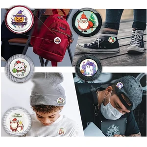 آلة ضغط زر الشارة البسيطة ، آلة صنع الدبوس DIY ، ملصقات لطيفة ، لوازم صنع الأزرار ، 48 قطعة أفضل 6 آلات صنع غطاء المبيعات - رقم 1