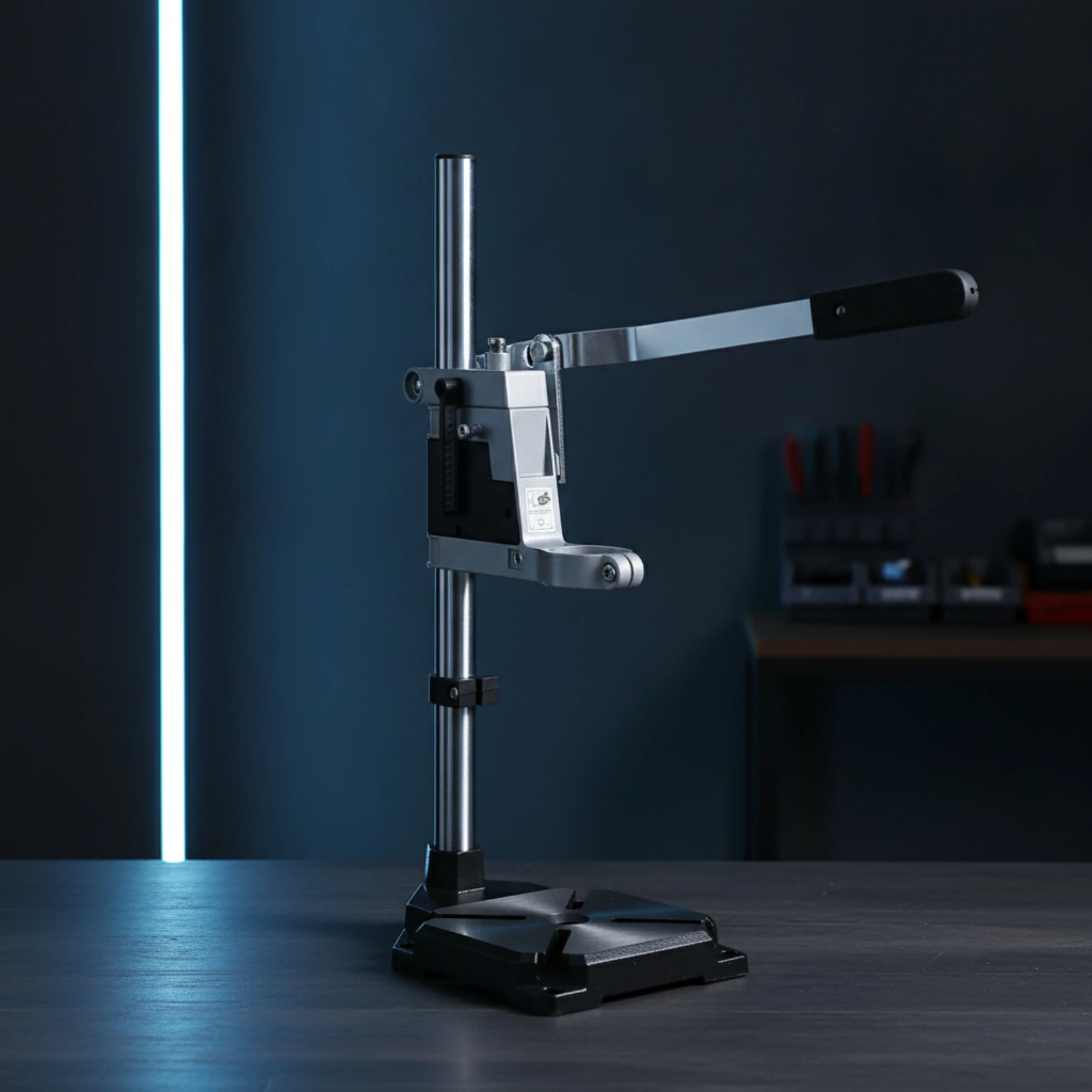 Bench Drill Stand Universal Drill Holder with Base Stable Sturdy for DIYers, Workshop, Home Projects