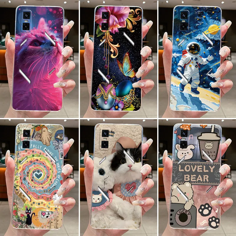 For Infinix GT 30 Pro Case X6873 Soft Silicone Cute Cat Aesthetic Fashion Back Cover Infinix GT 30 Pro 5G Transparent Phone Case