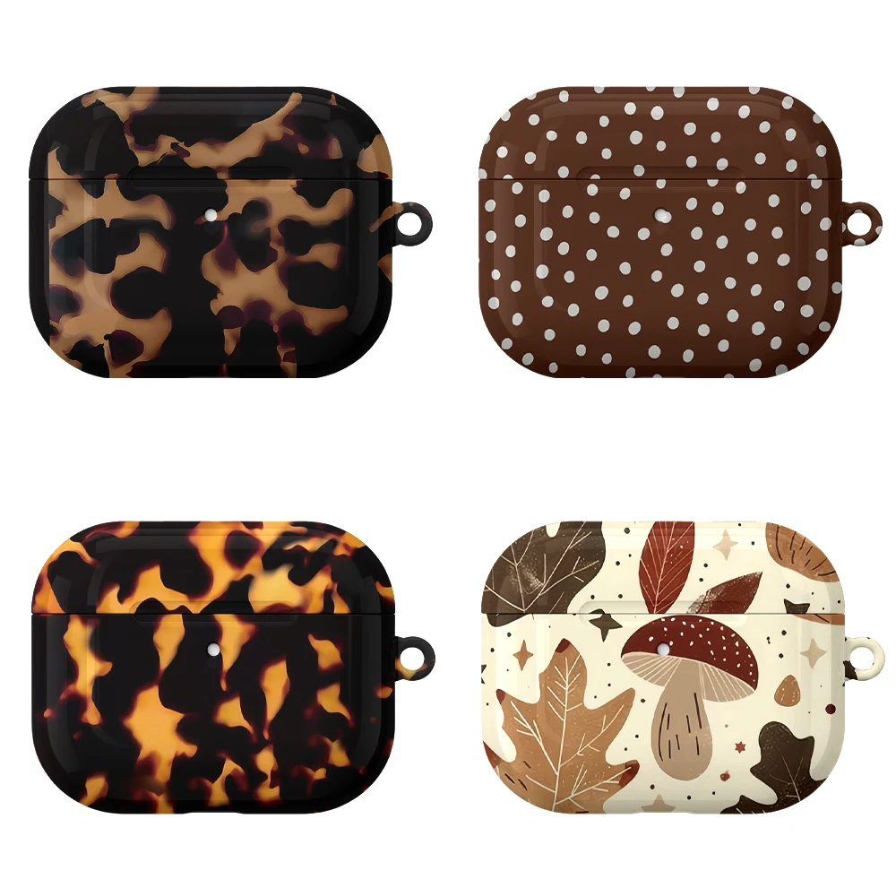Retro Cozy Fall-Winter Design Case Suitable for AirPods4 Pro3 Pro Hard Glossy Protective Case,Holiday Gifts for Friends Family