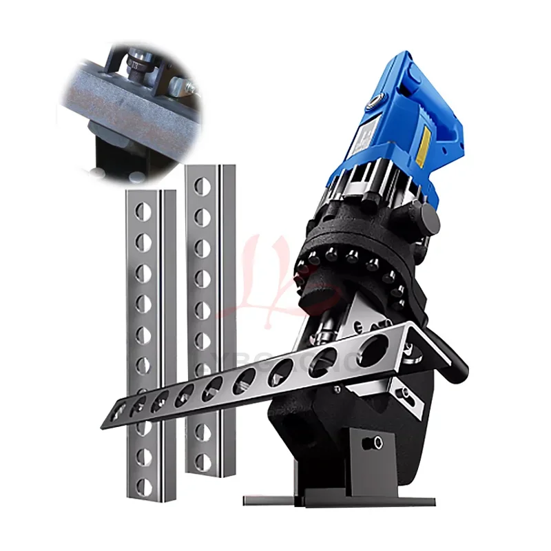 Multifunctional Electric Hydraulic Machine Portable Punching Machine C Type Steel  Beveled Angle Rounded Angle The Moveable 5cm