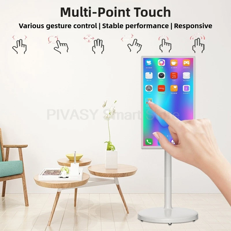 Popolare display multi-dimensione Touch Screen portatile Smart TV Monitor mobile per conferenze interne per giochi dal vivo con supporto da pavimento
