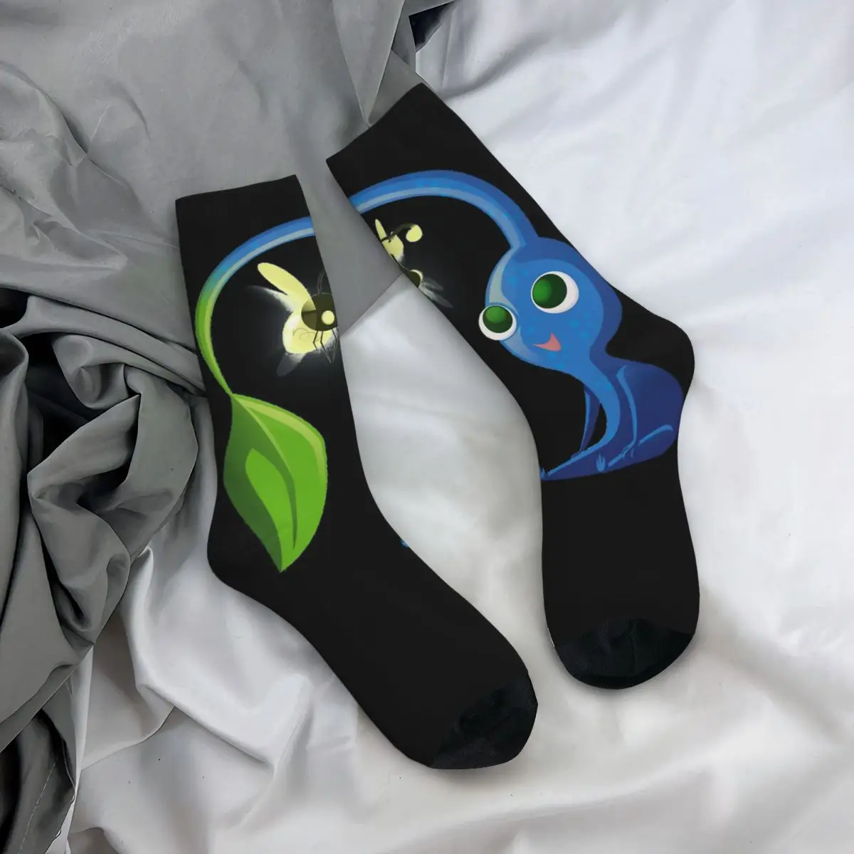 Lustige glückliche Männer Kompression socken ein wenig Licht Retro Harajuku Pikmin Spiel Hip Hop Neuheit Muster Crew verrückte Socke