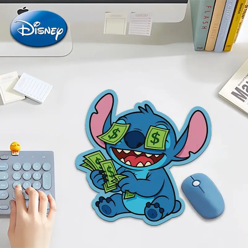 

Disney Stitch Mouse Pad Money Style Cute Cartoon Figure Computer Desk Gamer Mats Hand Wristband Carpet Thickening Office Deskmat