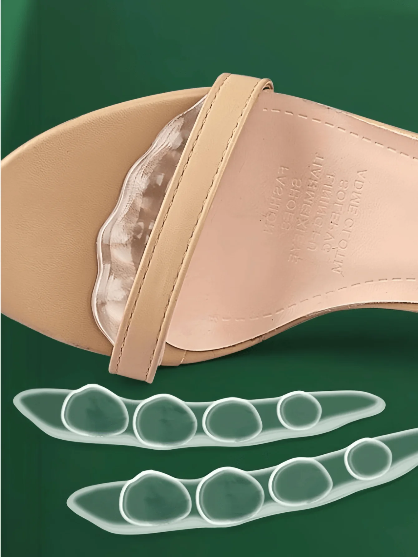 4 ชิ้นผู้หญิงรองเท้าแตะกันลื่น forefoot เบาะซิลิโคนคุณภาพสูงนุ่มผูกมัดแน่นเพื่อป้องกันการลื่นไถล
