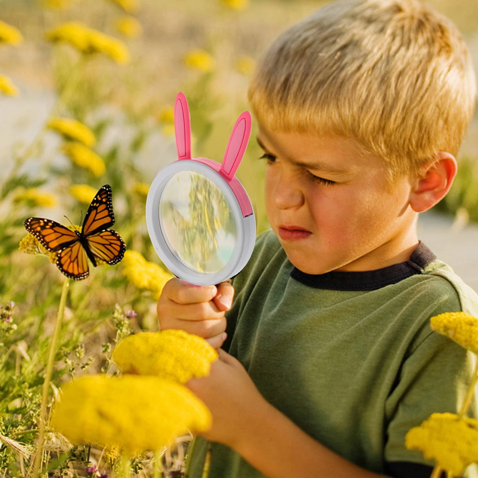 

H held Magnifying Glass Kids Students Small Design Outdoor Exploring Reading Toys Science Observation Classroom Learning Tool