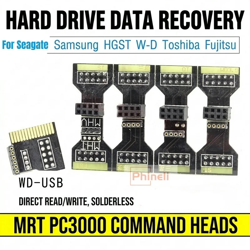 Универсальный адаптер PC3000 Command Head MRT для прямого чтения с жестких дисков WDUSB USB, без пайки, для ремонта PC3000 MRT DD3000 PC30006.2