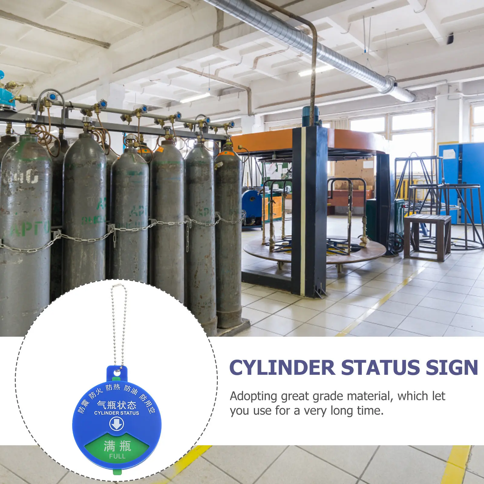 

Hospital Oxygen Cylinder Status Tag High Grade Material Cylinder Condition Sign Easy Use Tracking Board Four-Proof