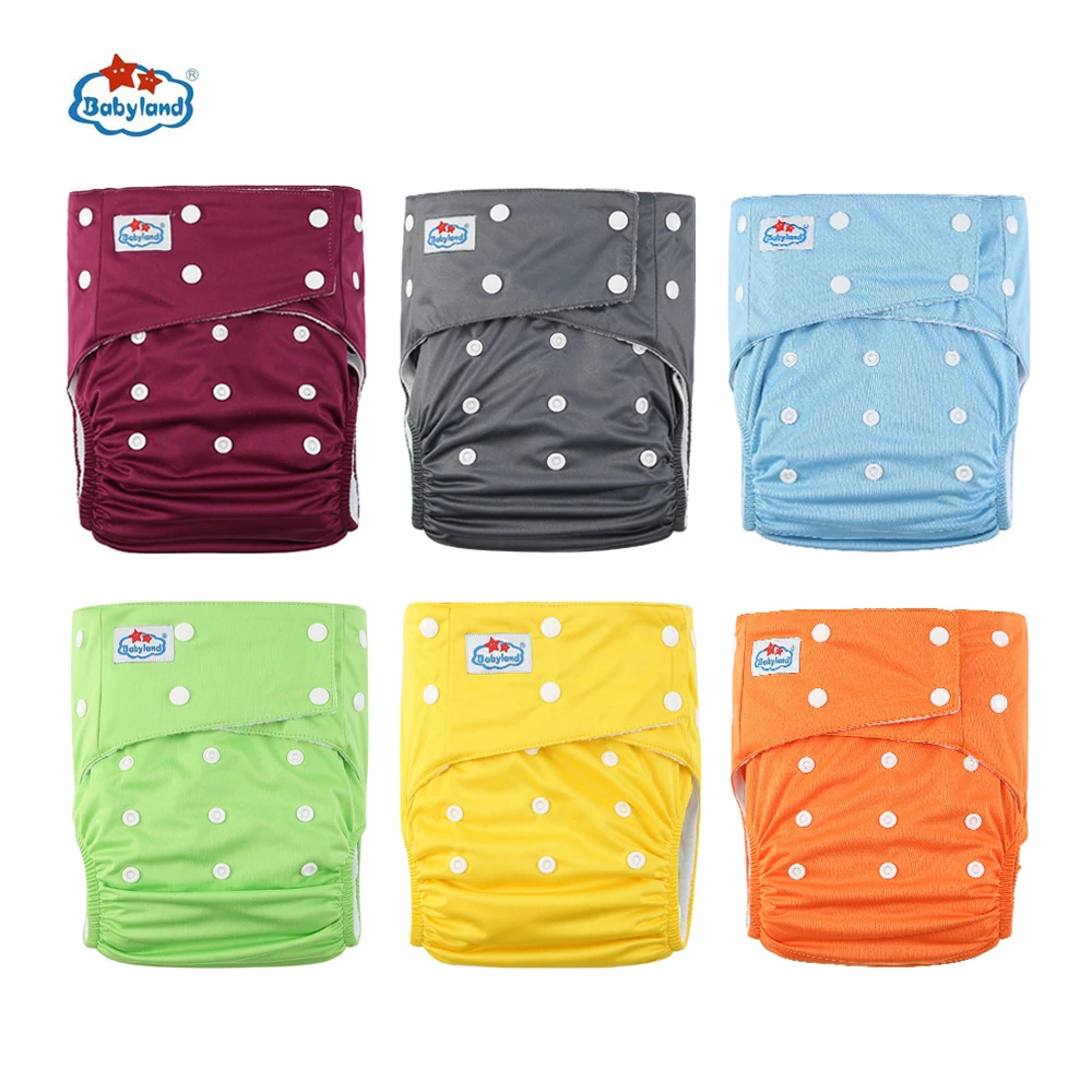 

[BABYLAND] 6pcs Oversize Ecological Adjustable Juvenile Cloth Diaper Reusable Nappy Young Adult Teenager Diapers 6-16 Years Old