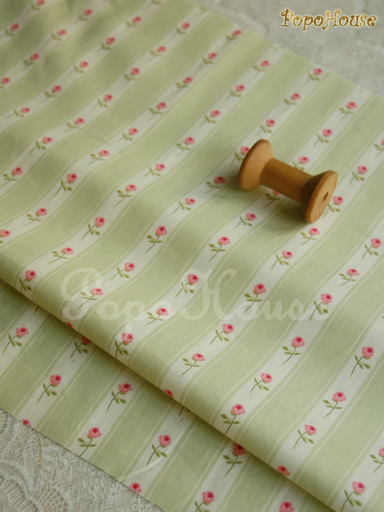 145x50cm Ländlicher Frühsämling Blumenwand Kleiner Blumenpopeline Baumwollstoff Kinderbluse Kleid Kleidung Stoff – Detail 6