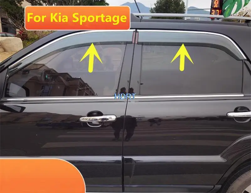 

Window Visor For Kia Sportage 2010-2016 Car Style Door Wind 4pcs Rain Sun Guard Deflector Vent Shade Awning Shelter Accessories