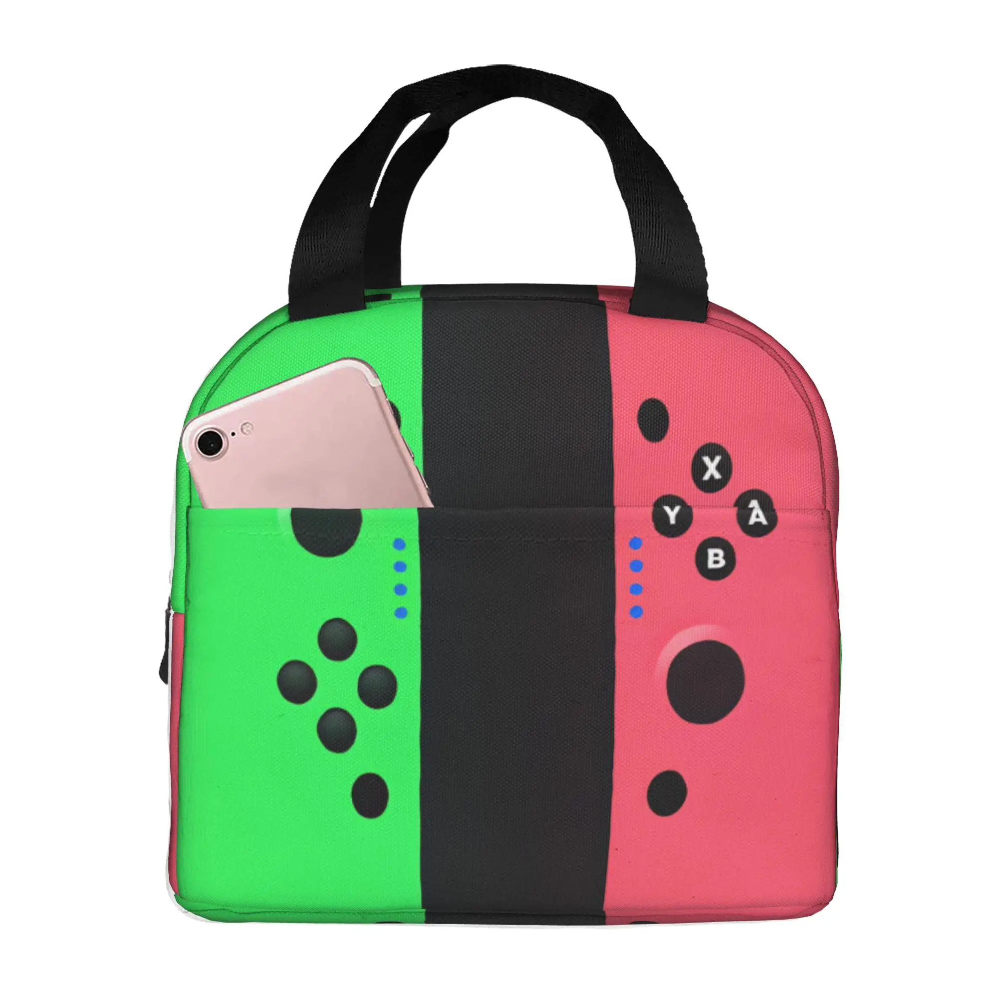 GamePad Games Console Cartoon Insulated Lunch Bags for Women  Resuable Cooler Thermal Food Lunch Box Outdoor Camping Travel