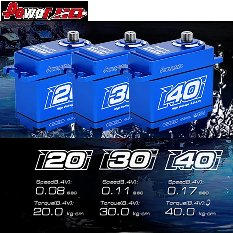 パワーHD 20KG 30KG 40KG 25T HVメタル防水デジタルサーボ 1/10 1/8 RCモデルカー用