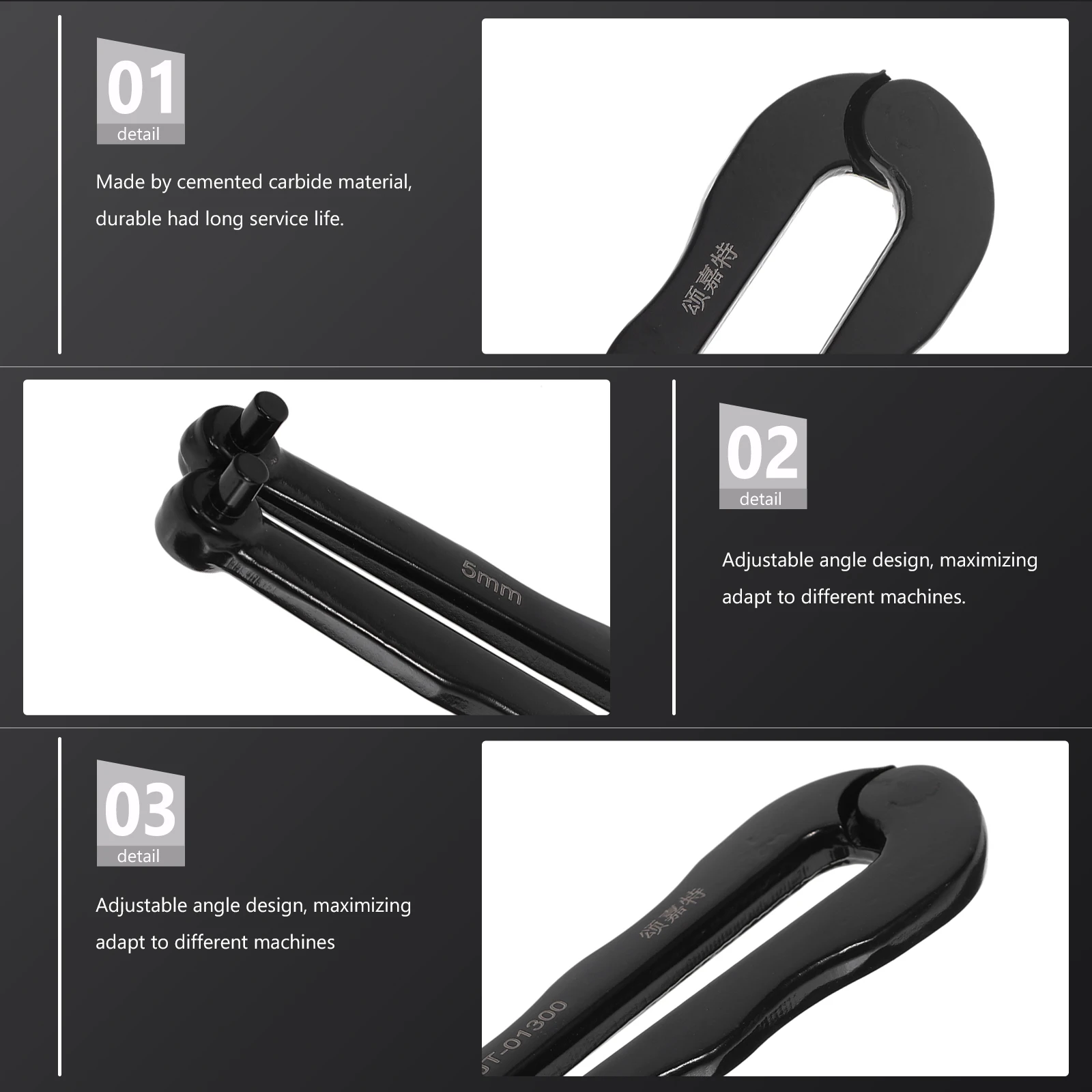 

Adjustable Round Nut Wrench 5Mm Professional Angle Mill Tool Durable Carbide Repairing Spanner Handle Electric Accessories Pin