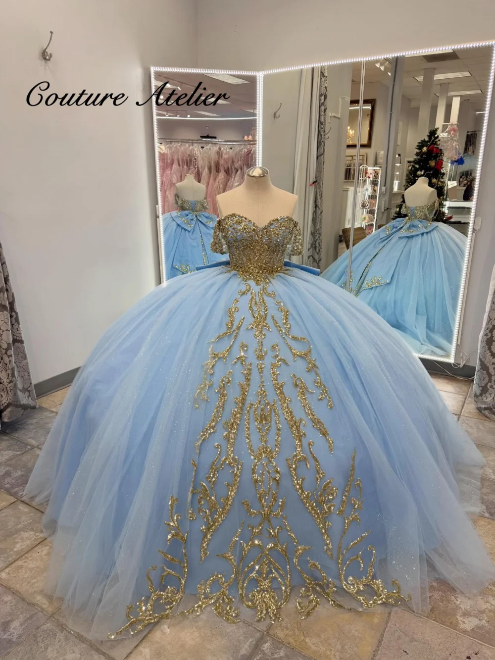 

Exquisite Baby Blue Sweet 16 Quinceanera Dresses Rhinestones Corset Applique Ball Gown With vestidos xv años nuevos Customized