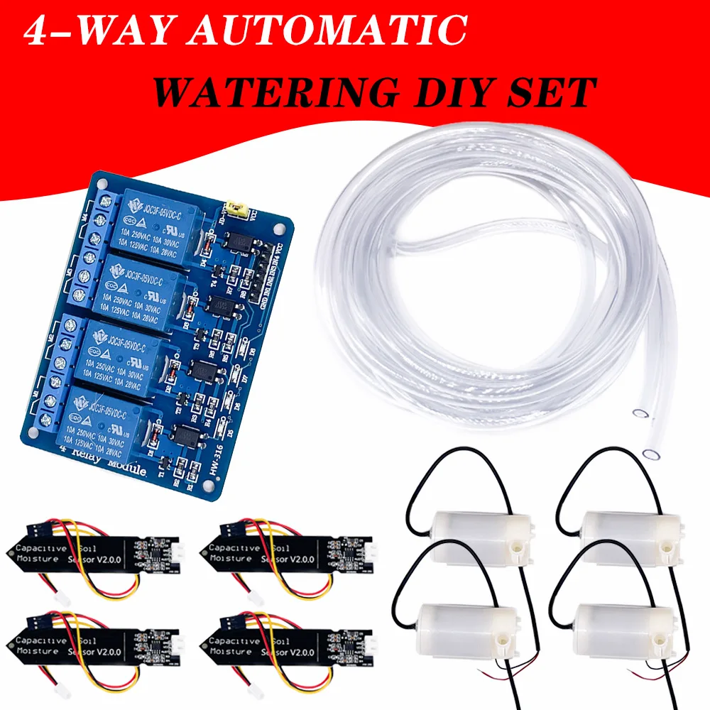 4 Way Automatic Watering System DIY Kit - 4 Water Pumps 4 So