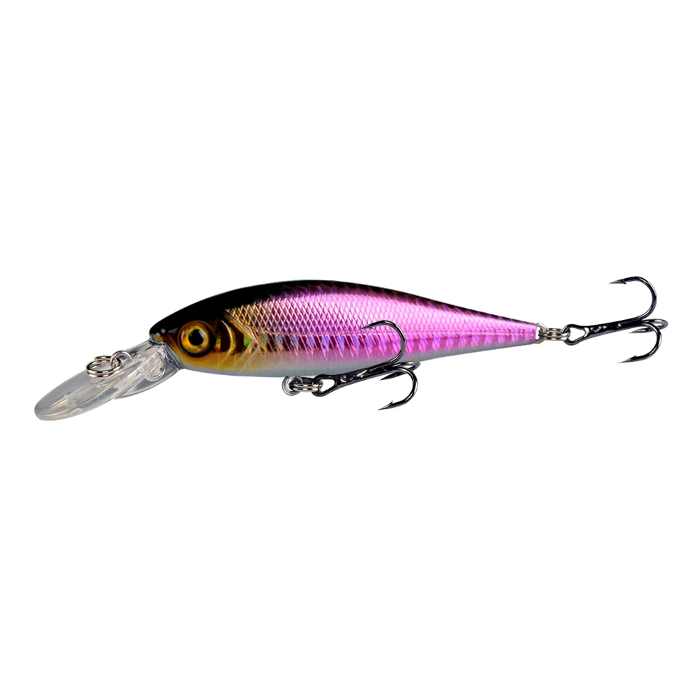 LINGYUE 1Pc Floating Minnow Bait Fishing Lure 100mm 9g Hard Wobbler For Trolling Pesca Peche Diving 2m Isca Artificial