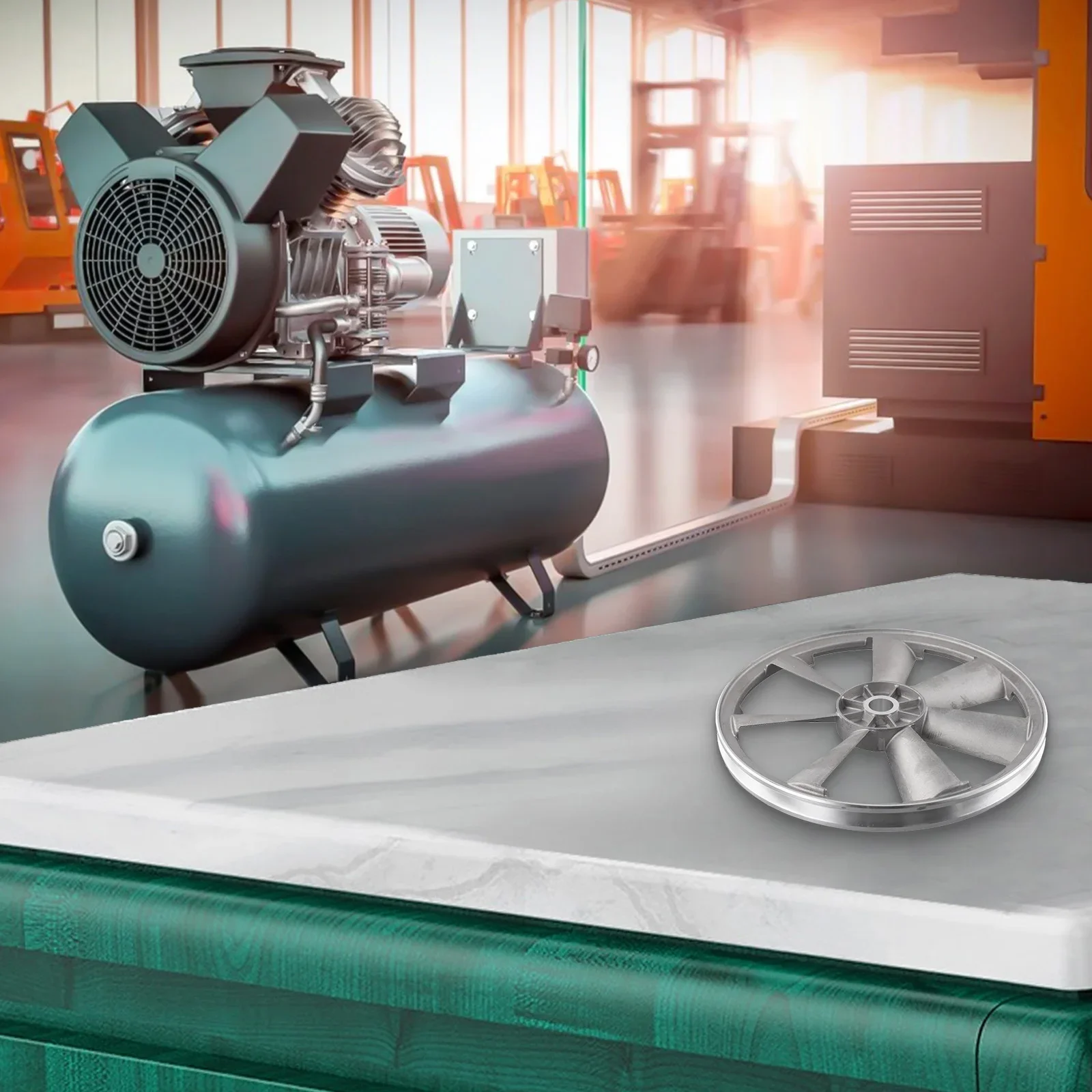 

A-type Triangle Belt Air Compressor Workshop Setup New Unused Product Single Stage Design Installation Slot Width 13mm